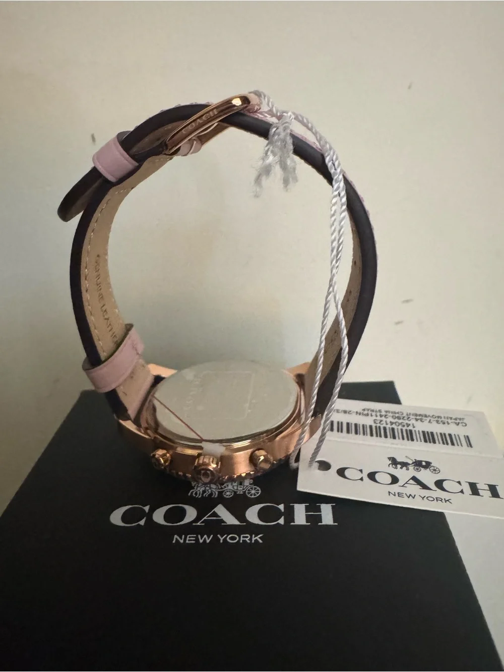 NWT COACH Women's Cruiser Blush Pink Leather Chronograph Watch 14504123